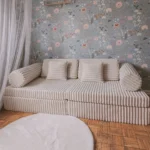 Canapea modulară de joacă din catifea cu nervuri foarte largi, 2 dimensiuni • tobias+